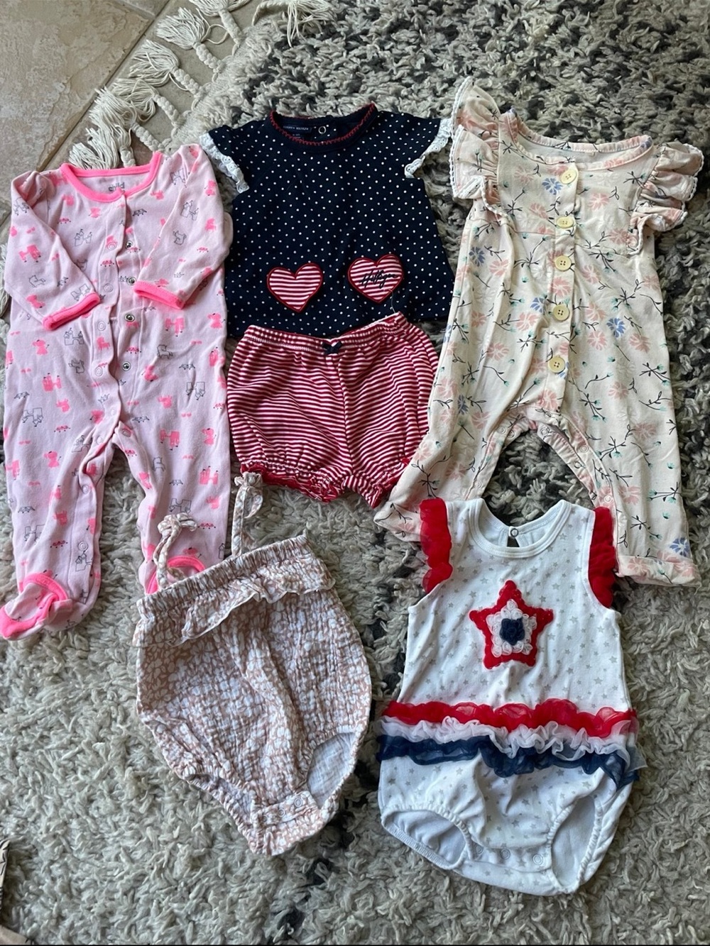 Mixed Baby Girls Outfit Bundle 6-9 months